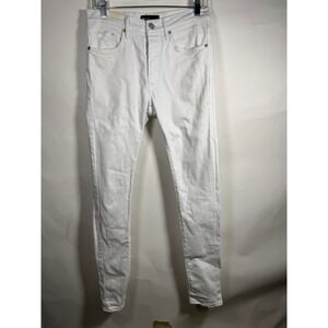 Purple Brand P001 Low Rise Skinny Jeans White Distressed Mens 29